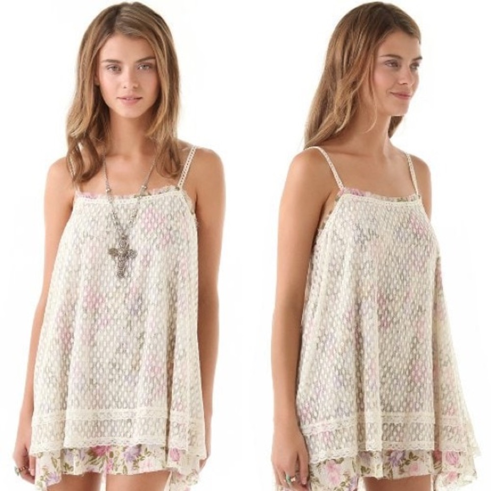 Floral free people slip